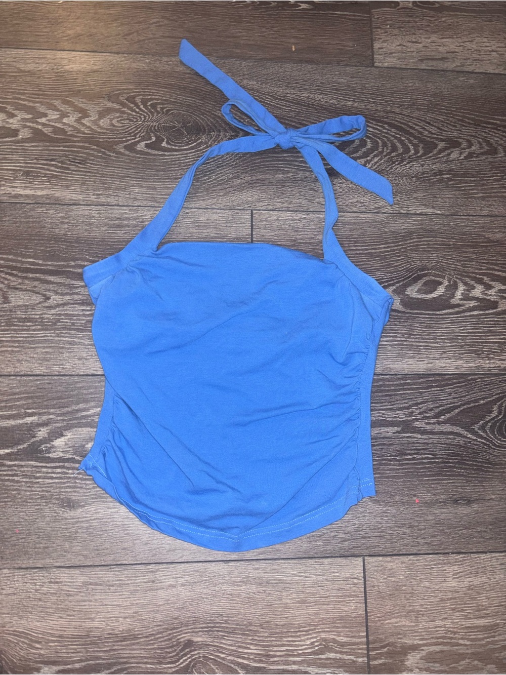 Women’s Medium SHEIN Blue halter neck crop top‎